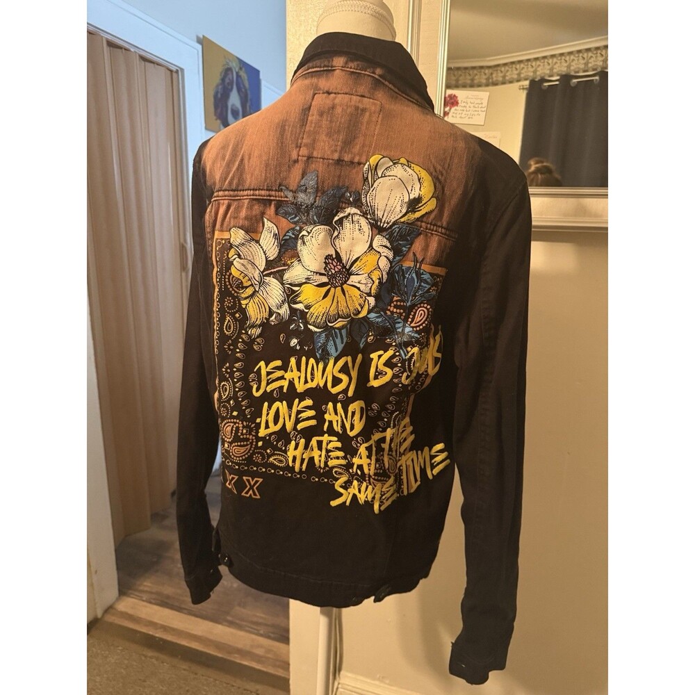 Black Pike Jacket Jealousy Is Just Love... Black Jean/Denim Women's Size Small